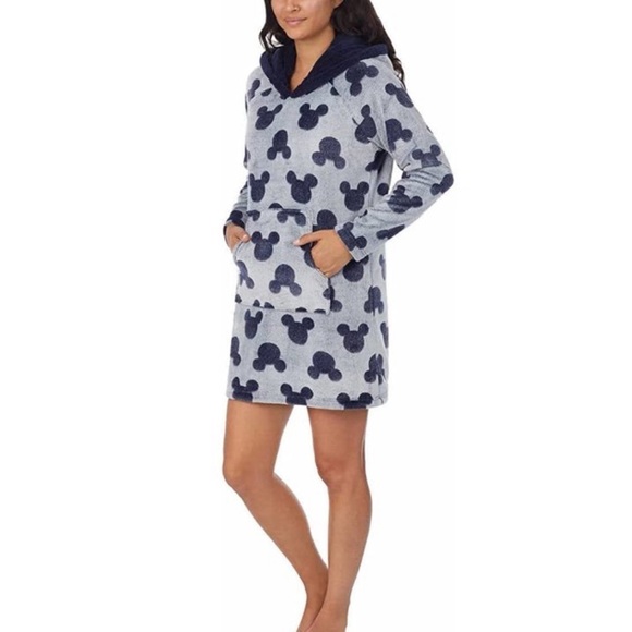 Disney Other - Disney Mickey Mouse Lounger with Sherpa Hood Pajama Robe